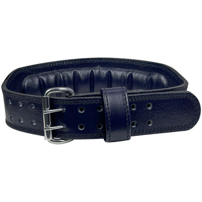 Genuine Leather Gym Lifting Belt [Women's Dark Blue]