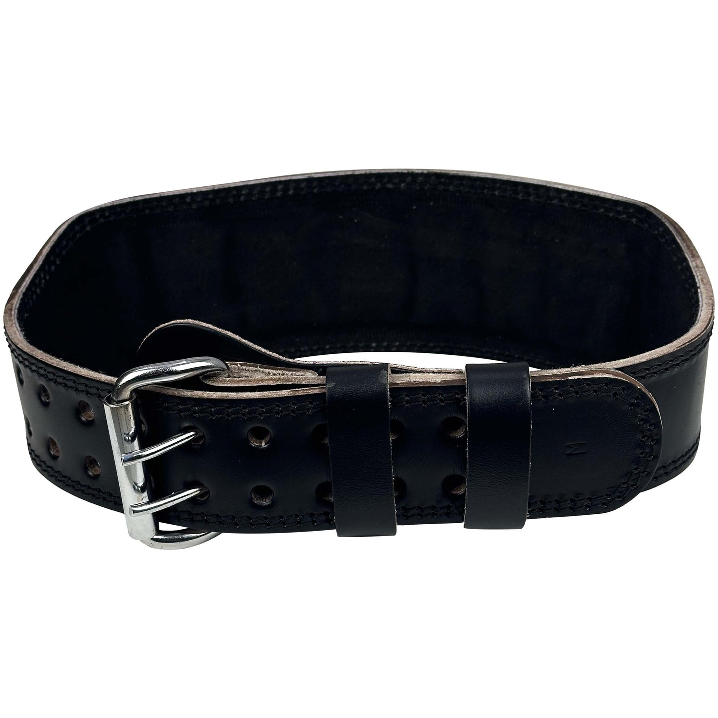 Genuine Leather Gym Lifting Belt [Men's Black]