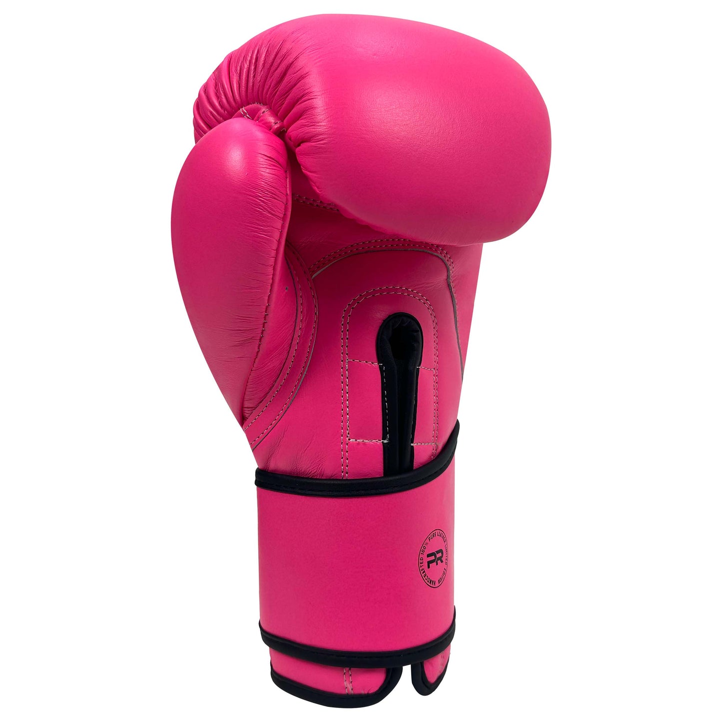 Pure Leather Boxing Gloves Set – Gloves, Hand Wraps & Storage Box [Pink]