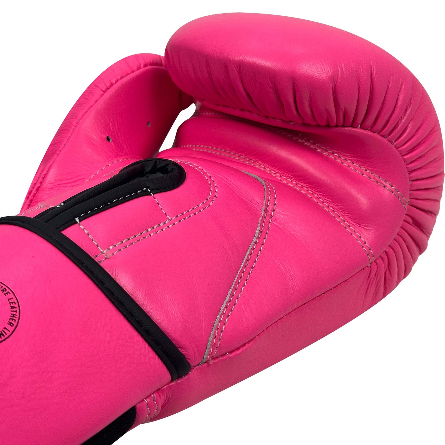 Pure Leather Boxing Gloves Set – Gloves, Hand Wraps & Storage Box [Pink]